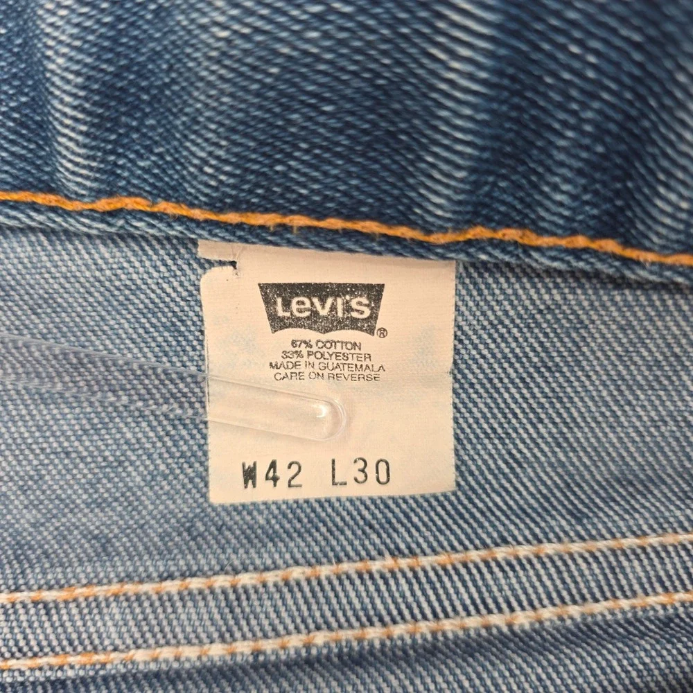 Levis 854 Brown Tab Mens Jeans 40x30 Medium Wash Bootcut Denim
